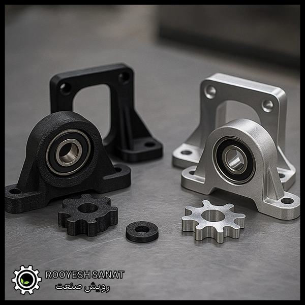 مقایسه قطعات پرینت سهبعدی پلاستیکی با نمونههای فلزی سنتی