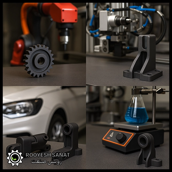 نمونه کاربردهای صنعتی قطعات مقاوم پرینت سه بعدی در رباتیک، اتوماسیون، خودرو و آزمایشگاه