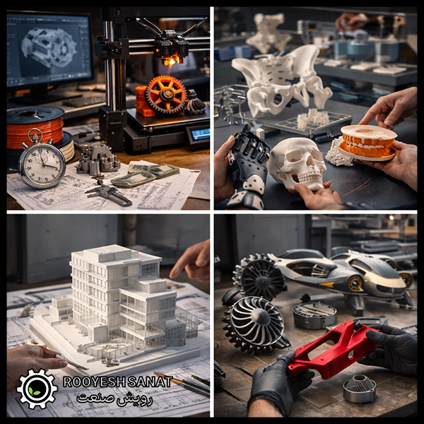 کاربردهای پرینت سه بعدی فوری در صنایع