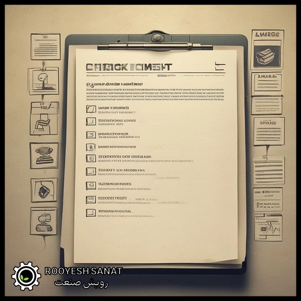 rooyeshsanat overhead crane safety checklist poster