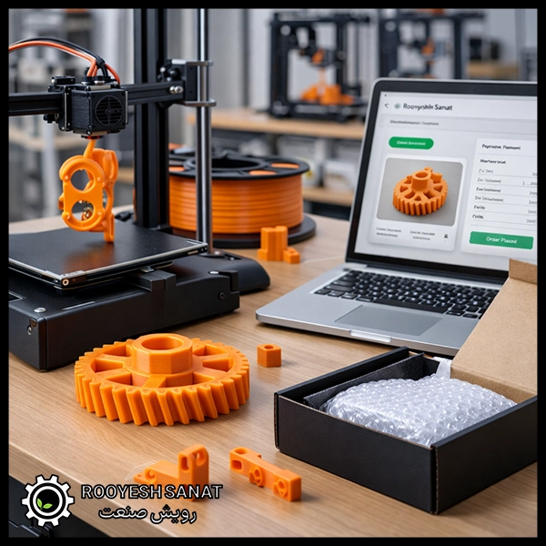 فرآیند خدمات پرینت سه بعدی PLA در رویش صنعت