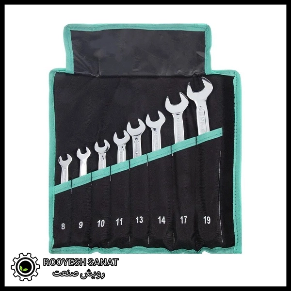 آچار یکسر تخت و یکسر رینگی سیلور مدل مجموعه 8عددی مدل SIL - 08