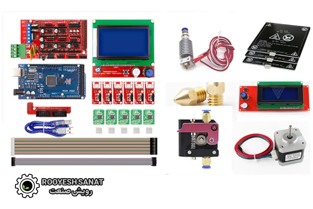 اجزای اصلی مورد نیاز برای ساخت پرینتر سه بعدی