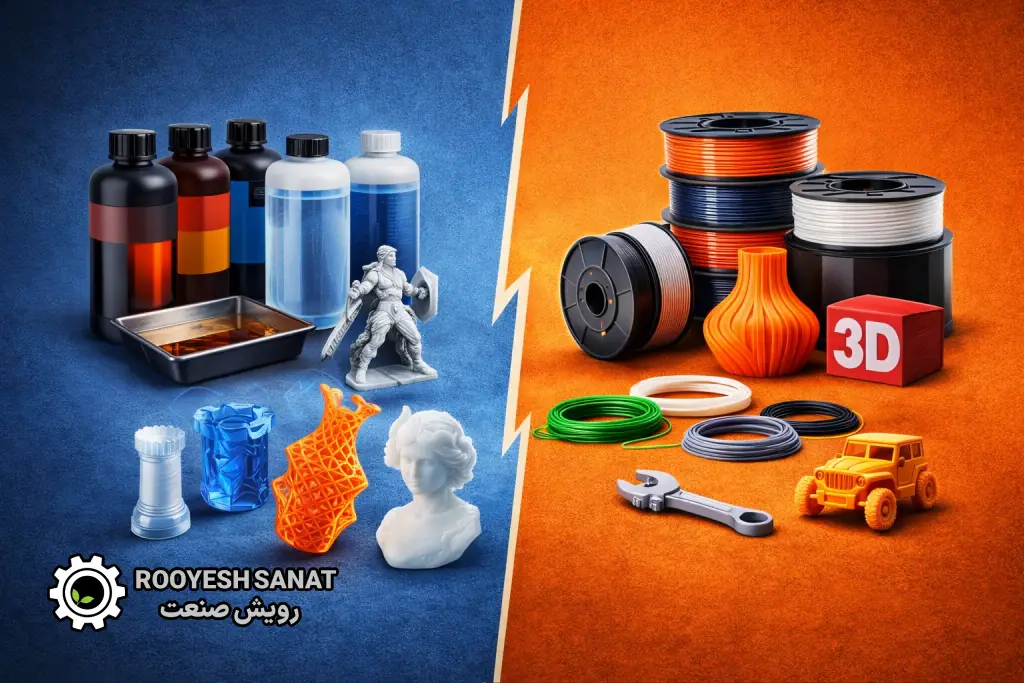 مواد مصرفی در انواع پرینتر سه بعدی