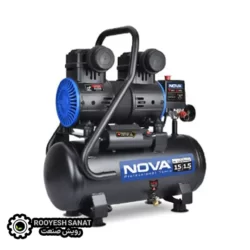 کمپرسور هوا سایلنت 15 لیتری نووا دو سیلندر مدل NTA-9115